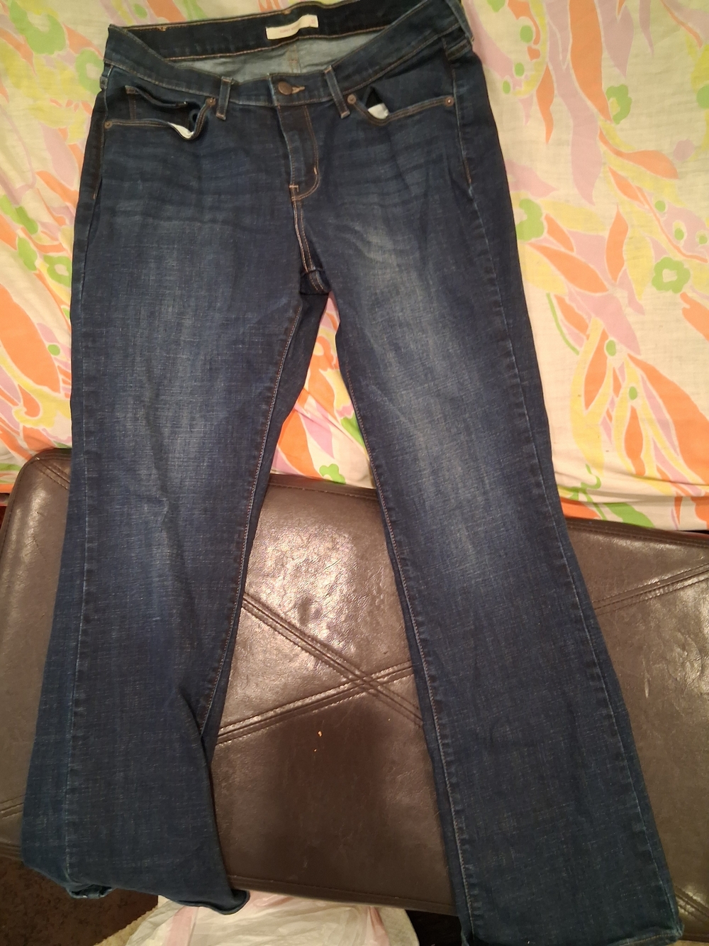 Classic Dark Blue Curvy Bootcut Jeans for Women